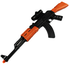 ak47步枪儿童玩具枪声光冲锋枪可拆卸酒吧影视表演道具机枪模型黑