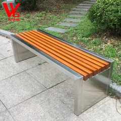 不锈钢长凳塑木防腐木更衣凳休息长凳公园户外休闲椅定制长条凳子