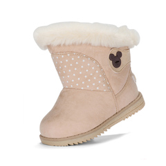 雪娃娃 冬季2-3岁小童鞋雪地靴加绒宝宝鞋学步鞋女婴儿鞋短靴子