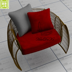 platner easy chair 扶手椅样板房售楼处家具 不锈钢丝椅设计师椅