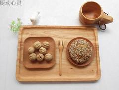 包邮橡胶木实木制长方形食物木托盘餐盘干果盘日式茶盘可印制logo