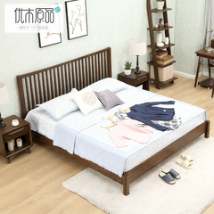 纯实木双人床1.5米进口白橡木1.8米实木床单人床简约现代卧室家具