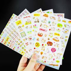 DIY相册粘贴配件 韩国卡通贴纸PVC可爱透明贴纸 创意个性装饰贴纸