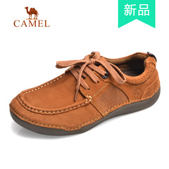 Camel/骆驼男鞋2016秋季新款真皮透气系带户外休闲皮鞋6W2066867