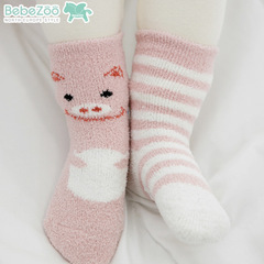 韩国秋冬婴儿袜子加厚保暖0-1-3岁宝宝袜新生儿松口地板袜