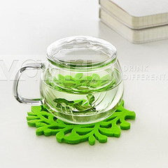 泡茶杯 玻璃杯套装 带盖过滤 耐热柠檬花茶杯子办公创意透明水杯