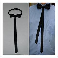包邮韩版男女通用领结领带男士领结2CM超窄领带表演派对必备