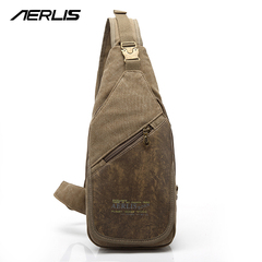 AERLIS/艾尔丽思AERLIS休闲帆布胸包多功能运动包休闲街头帆布包