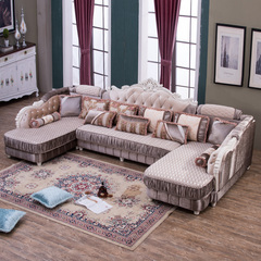 小米福欧式布艺沙发组合U型小户型客厅转角家具简欧沙发可拆洗