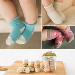 无菌真空罐装0-3岁婴儿宝宝袜子 无骨缝头秋冬中筒纯棉儿童袜子