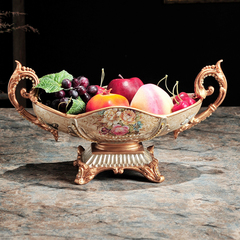 欧式水果盘 创意奢华客厅零食干果盘装饰品家居茶几糖果盘水果盆