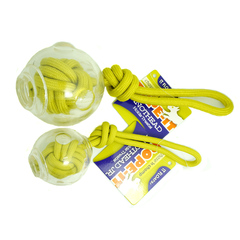 CAITEC美国宠物狗狗玩具 透明绳球 耐咬漏食软球无味无毒中-大号