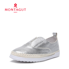 Montagut/梦特娇２０１６年新款金色麻绳时尚休闲单鞋