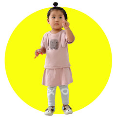 秋季新款宝宝纯棉长袖小兔子裙裤套装韩版潮两件套婴儿衣服
