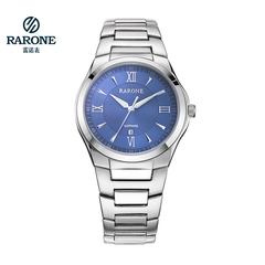 RARONE雷诺男士手表不锈钢表带防水日历石英表商务休闲正品830519