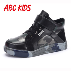 ABC男童鞋 2016冬季新品男童棉鞋保暖加棉休闲鞋男孩运动跑步鞋子