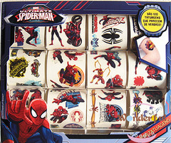 外贸纹身贴儿童卡通环保防水纹身贴盒装节日礼物蜘蛛侠spider-man