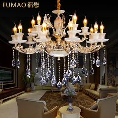 欧式水晶吊灯客厅餐厅卧室吸顶灯奢华LED蜡烛灯现代简约别墅灯