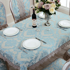欧式餐桌垫布艺蕾丝桌布台布茶几布盖布餐桌布椅套椅垫套装