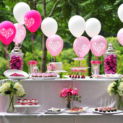 结婚庆用品装饰 12寸加厚圆形珠光拱门气球 生日派对创意婚房装饰