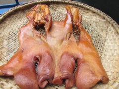 烟熏腌腊整猪头肉猪脸头皮肉农家自制烟熏猪头肉赛四川腊肉1500g