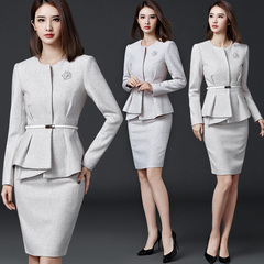 职业装女装套装秋冬季2016新款白领面试正装ol气质销售经理工作服