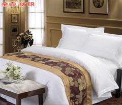 宾馆星级酒店纯棉床单四件套纯白被套被罩全棉枕套回字格子四条