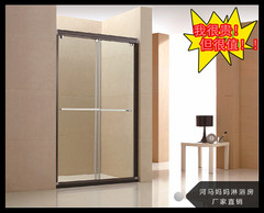 YY017 一字形隔断淋浴房成都厂家直销 304不锈钢 3C防爆安全玻璃
