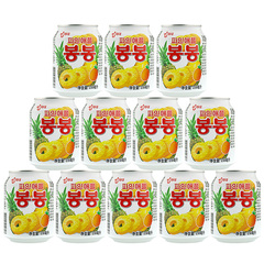 韩国饮料/海太菠萝汁/238mL/韩国进口果汁/12听装/含果粒
