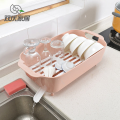 宜家厨房置物架塑料碗碟架沥水篮漏水碗盘碗筷水槽晾碗架子放碗架
