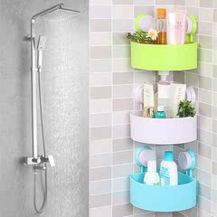 浴室转角塑料强力大号三角吸盘置物收纳架壁挂卫生间 卫浴洗手间