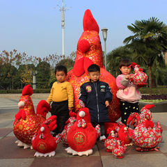 鸡年超大小号公仔1米5大型摆件 商场新年春节元旦装饰布置用品