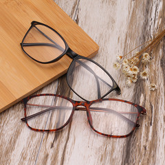 新款韩国塑钢钨太眼镜框超轻男女时尚平光细边方框成品眼镜配近视