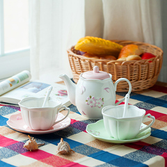 景德镇欧式陶瓷咖啡杯具套装创意时尚奶茶杯茶壶骨瓷杯子礼物