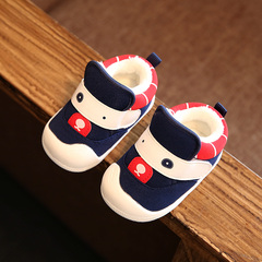 爱伢芽婴儿冬季加厚宝宝棉鞋1-2-3岁加绒保暖卡通学步鞋防滑软