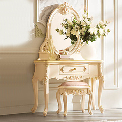 欧式梳妆台小户型卧室梳妆桌实木现代梳妆台白色梳妆桌组合化妆台