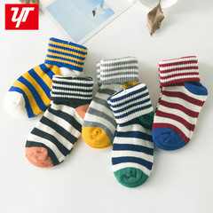 5双装1-10岁女儿童短筒袜可爱堆堆袜宝宝袜纯棉中筒儿童卡通袜子