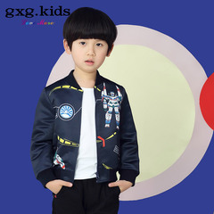 gxg kids童装专柜新款男童秋装个性机器人图案夹克外套潮A6321273
