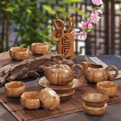 景德镇粗陶茶具套装特价陶瓷茶杯套装创意复古功夫茶具整套茶道