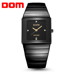 多姆(DOM)手表 时装陶瓷表 潮流时尚休闲男表女表情侣对表 腕表
