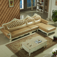 小米福进口真皮沙发头层牛皮欧式转角客厅沙发组合实木框架沙发