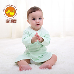 婴儿服秋季新生儿衣服0-3月纯棉长袖宝宝连体衣男女童爬服哈衣