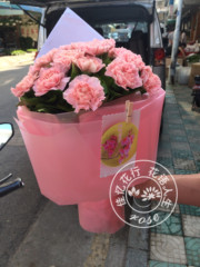 厦门鲜花同城速递母亲节教师节长辈送花粉色系列康乃馨温馨花束