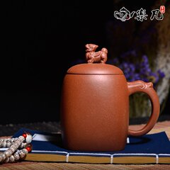 宜兴正品全手工原矿降坡泥紫砂杯陶瓷功夫名家茶杯茶具刻字定制