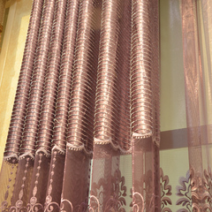 可米 欧式中式高档客厅卧室窗帘布艺精致镂空浮雕绣花奢华窗帘