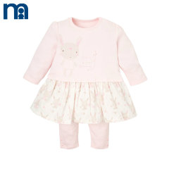 mothercare英国 女婴儿连衣裙套装 中小童装宝宝裙子 长裤2件套装
