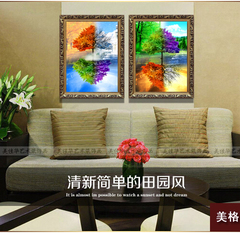 现代客厅装饰画欧式风景壁画沙发背景墙画有框艺术挂画走廊玄关画