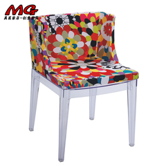中国花布椅沙发椅阳台咖啡椅子欧式餐椅办公椅简约时尚设计师椅子
