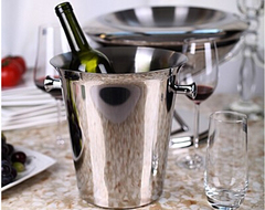 高档豪华不锈钢经典欧式红酒冰桶冰块桶香槟桶吐酒桶冰桶