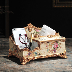 欧式纸巾盒 奢华纸抽盒复古高档纸巾盒 客厅茶几餐巾盒创意抽纸盒